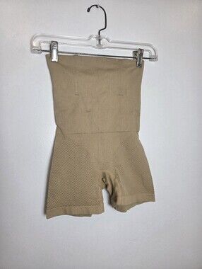 Beige Tummy Control Shapewear Thigh Abdomen Boning Support Slimming S/XS